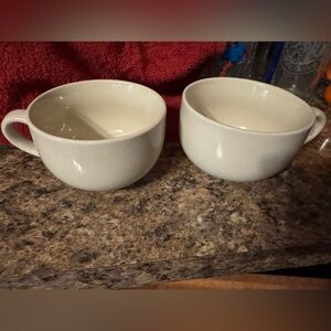 XL coffee mugs - soup Bowls set of 2 latte mugs